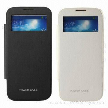 3200mAh Power Bank Case for Galaxy S4/i9500, Screen Protector Leather, Accessory for Samsung